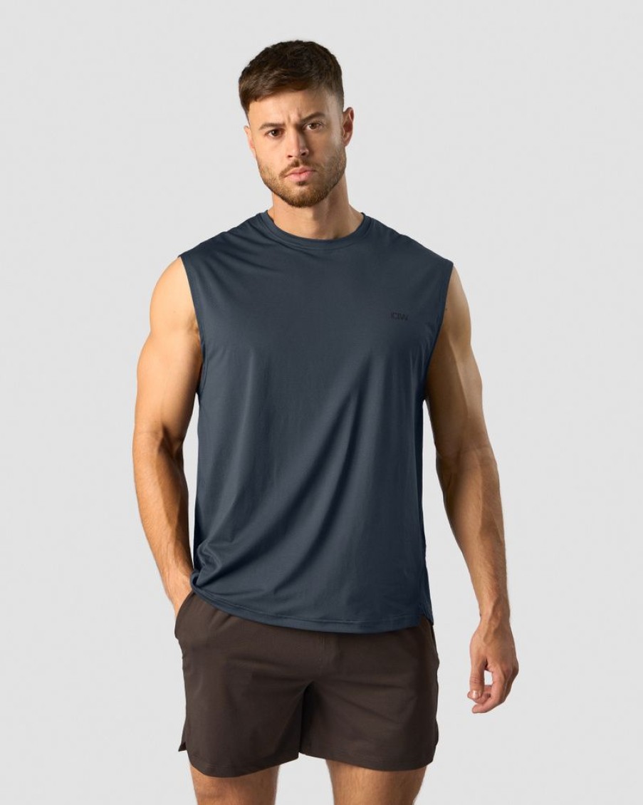 Herr ICIW T-Shirts | Stride Sleeveless T-Shirt Men Navy