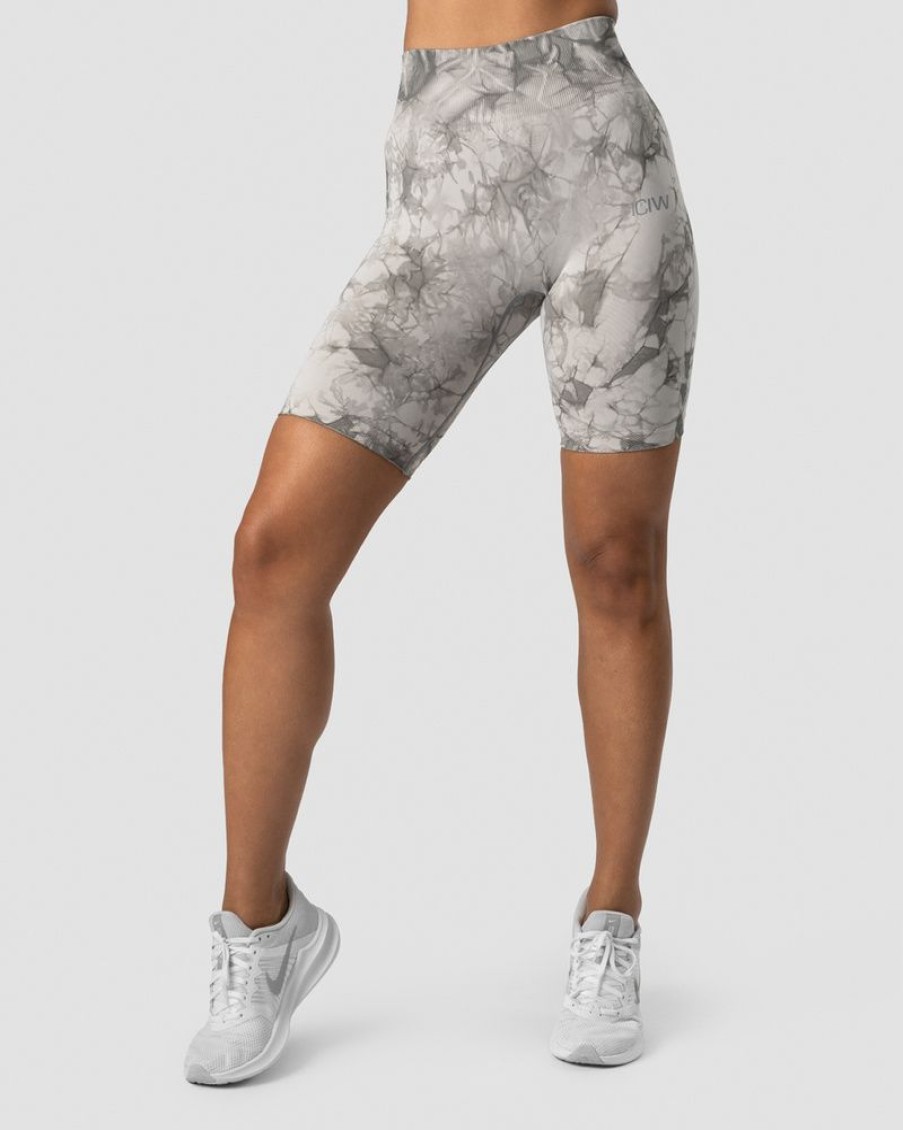 Dam ICIW Seamless | Define Seamless Tie Dye Biker Shorts Grey