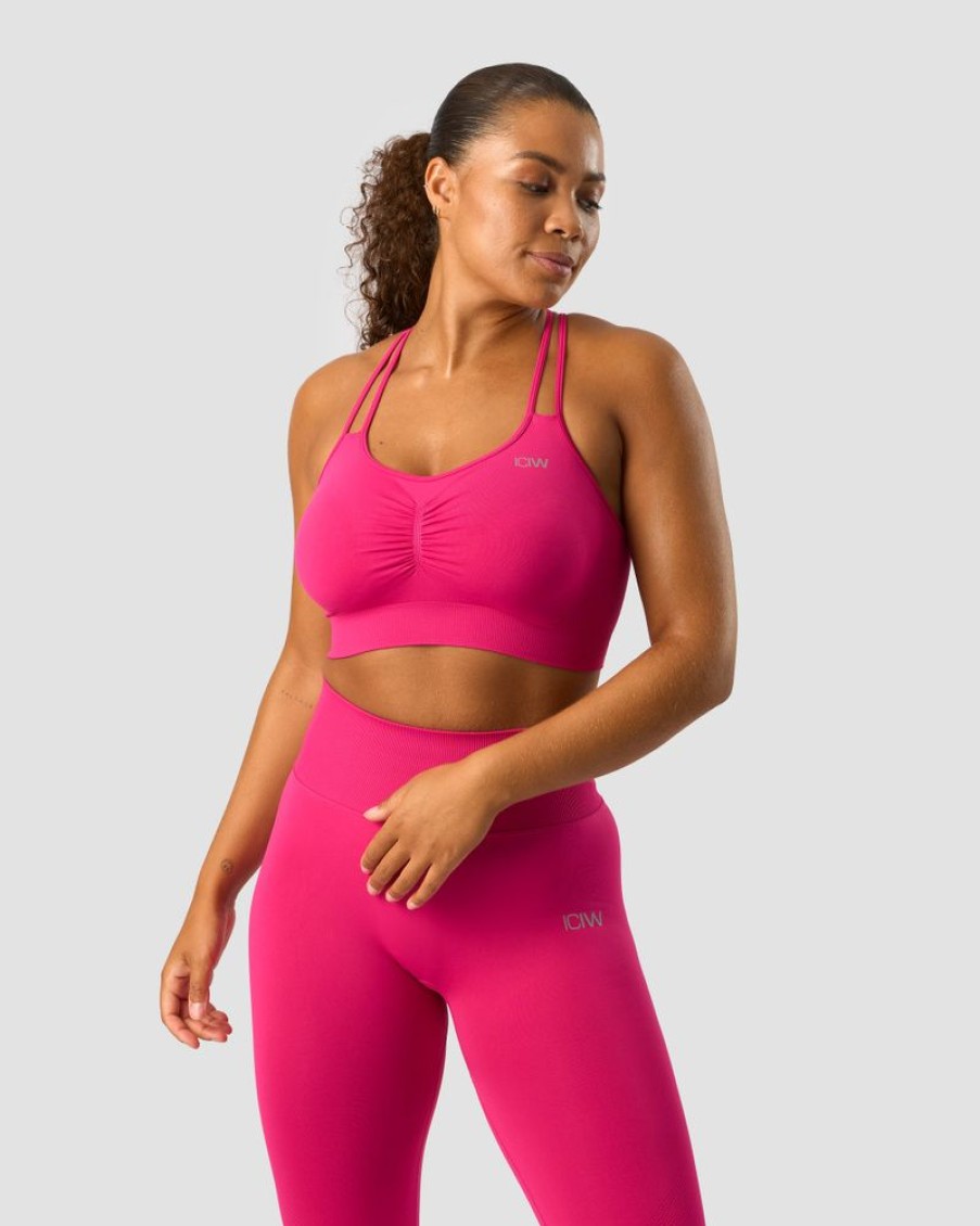 Dam ICIW Sport-Bh | Define Seamless Scrunch Sports Bra Bright Pink