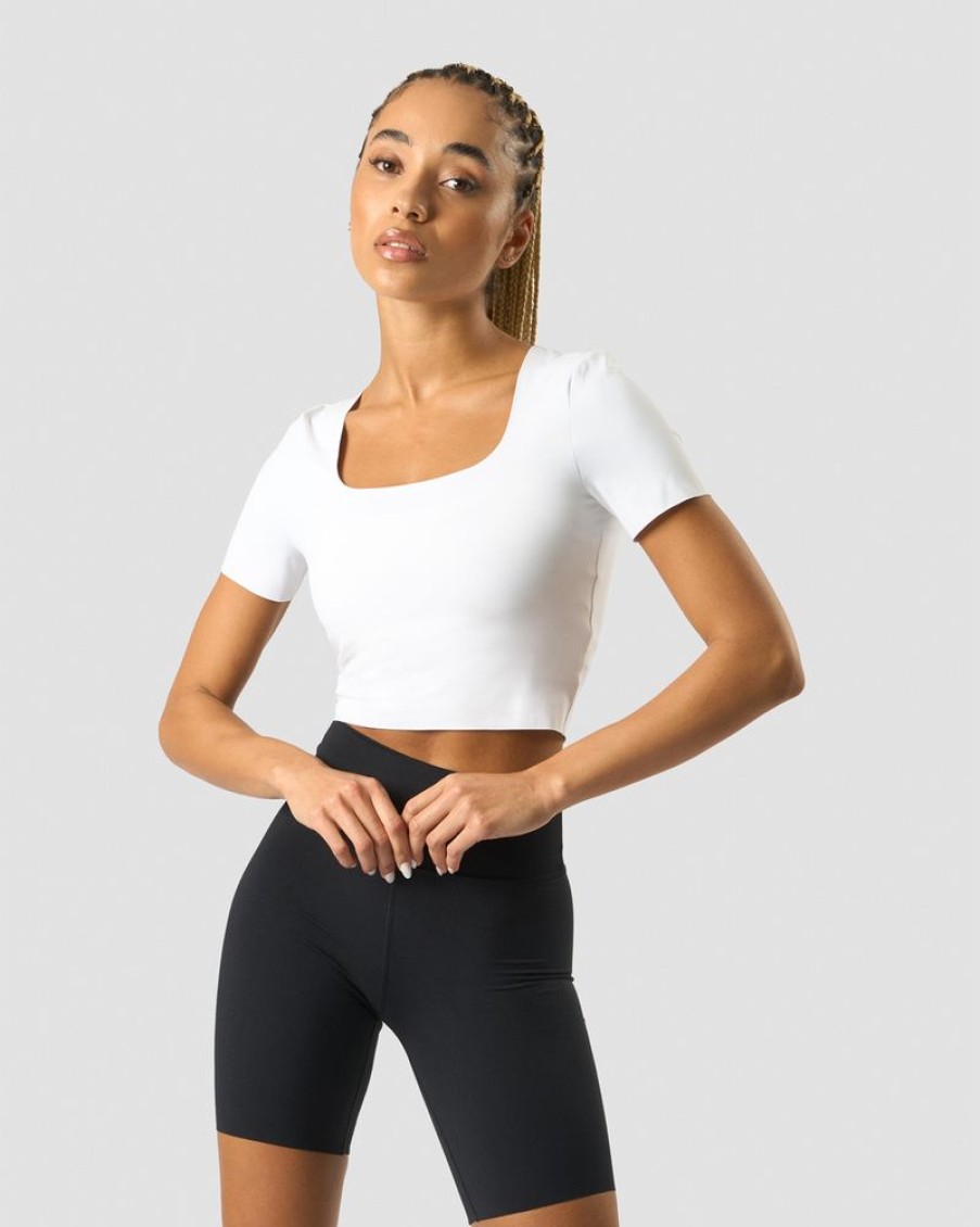 Dam ICIW T-Shirts | Nimble Soft Cropped T-Shirt White