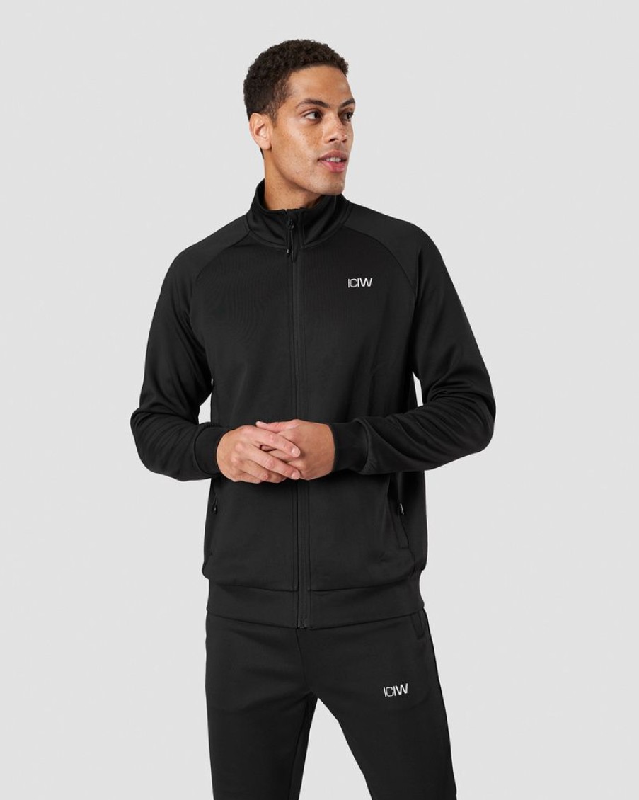 Herr ICIW Langarmat | Workout Track Jacket Black Men