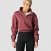 Dam ICIW Langarmat | Nimble Cropped 1/4 Zip Wild Berry