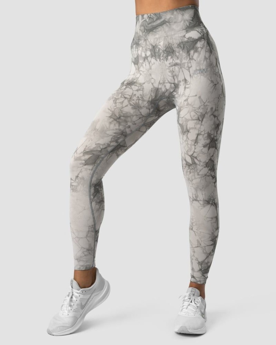 Dam ICIW Tights & Leggings | Define Seamless Tie Dye Tights Grey