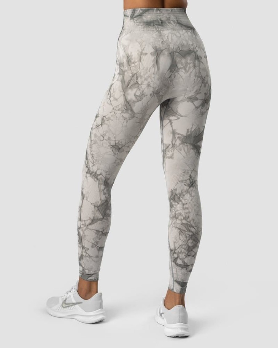 Dam ICIW Tights & Leggings | Define Seamless Tie Dye Tights Grey