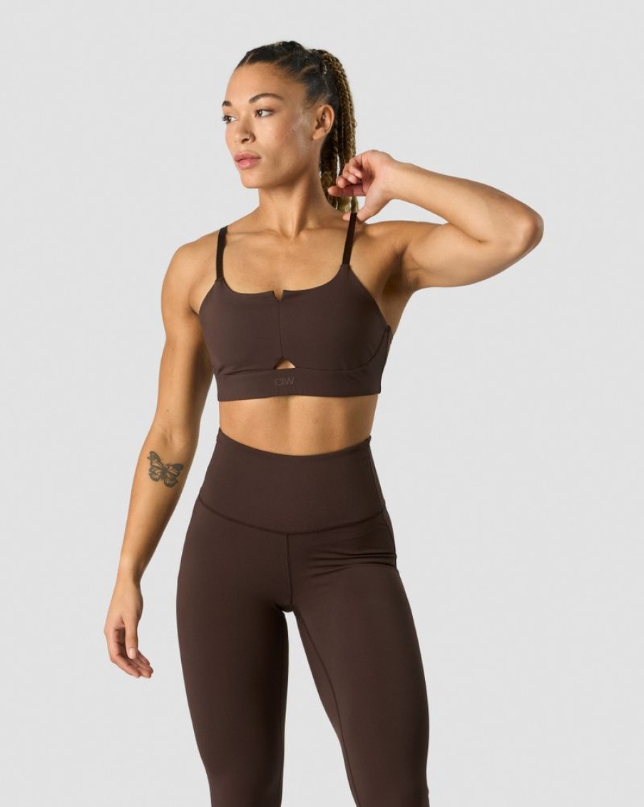 Dam ICIW Sport-Bh | Stride Strappy Sportsbra Dark Brown