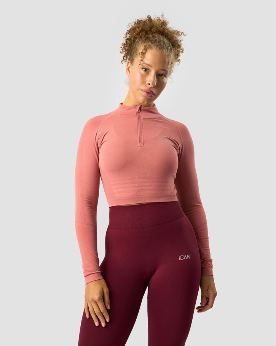 Dam ICIW Seamless | Define Cropped 1/4 Zip Rose