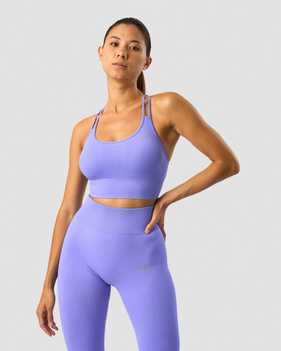 Dam ICIW Sport-Bh | Ribbed Define Seamless Sports Bra Dk Lavender