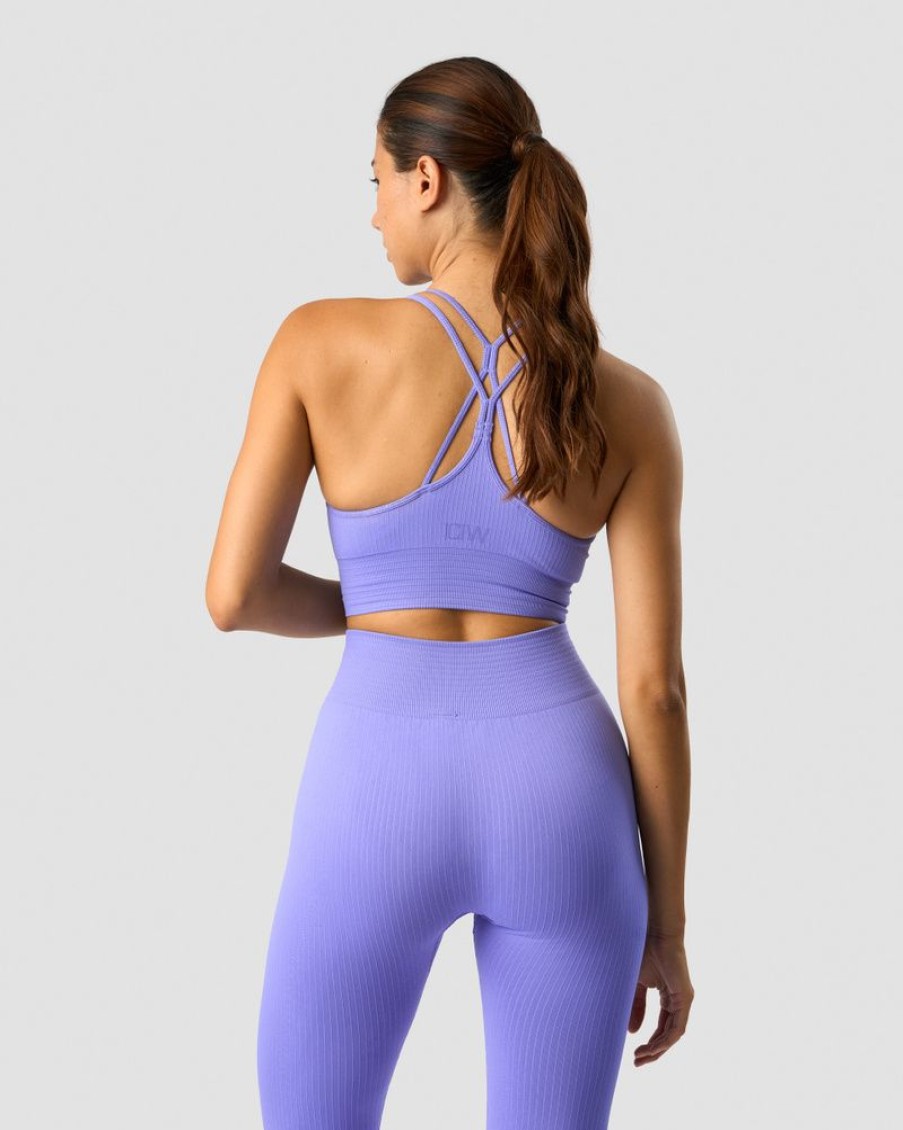 Dam ICIW Sport-Bh | Ribbed Define Seamless Sports Bra Dk Lavender