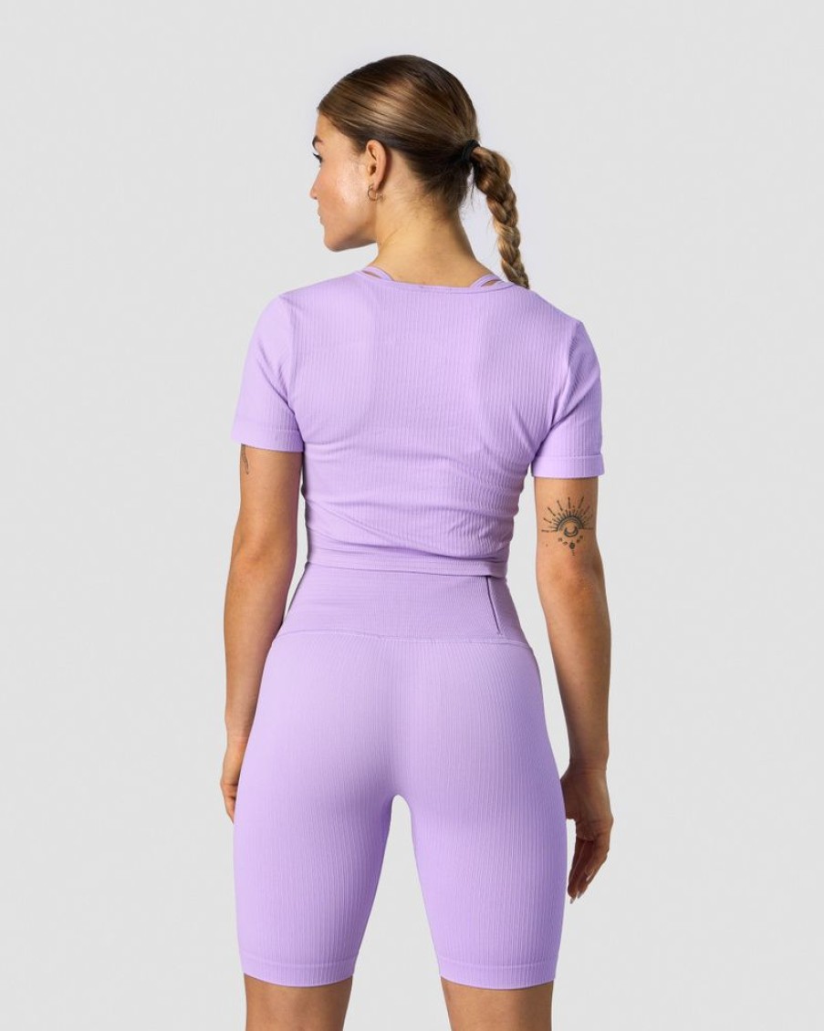 Dam ICIW Seamless | Ribbed Define Seamless Cropped T-Shirt Lavender