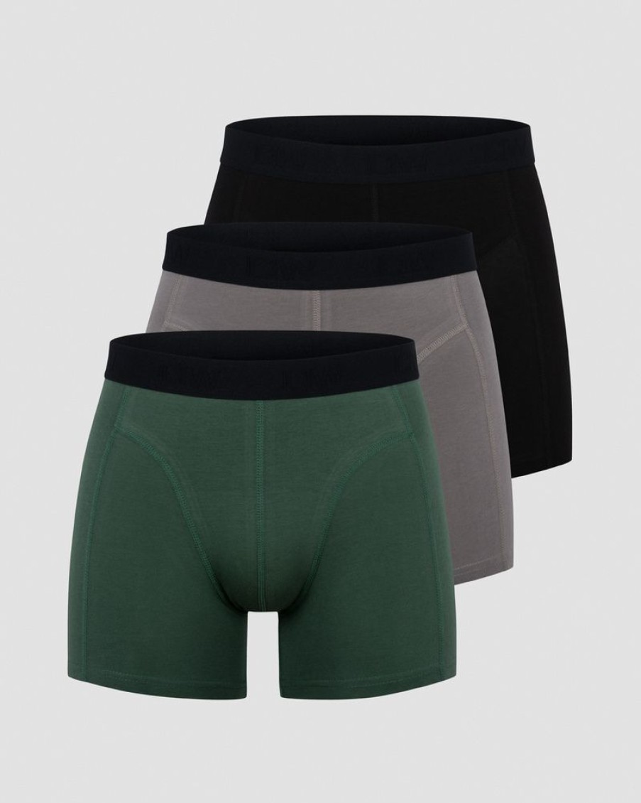 Herr ICIW Underklader | Boxer 3-Pack Black/Grey/Moss