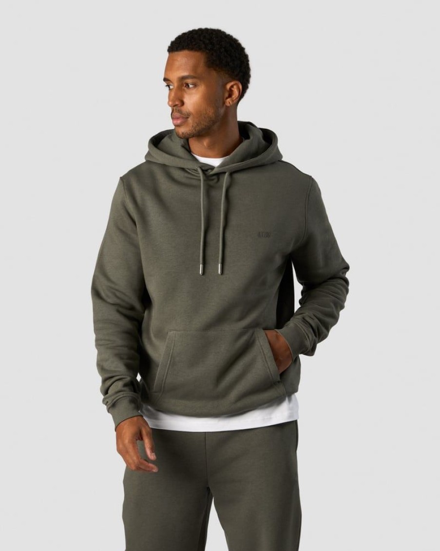 Herr ICIW Langarmat | Everyday Hoodie Side Logo Men Khaki Green