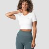 Dam ICIW Seamless | Define Seamless Cropped T-Shirt White Wmn