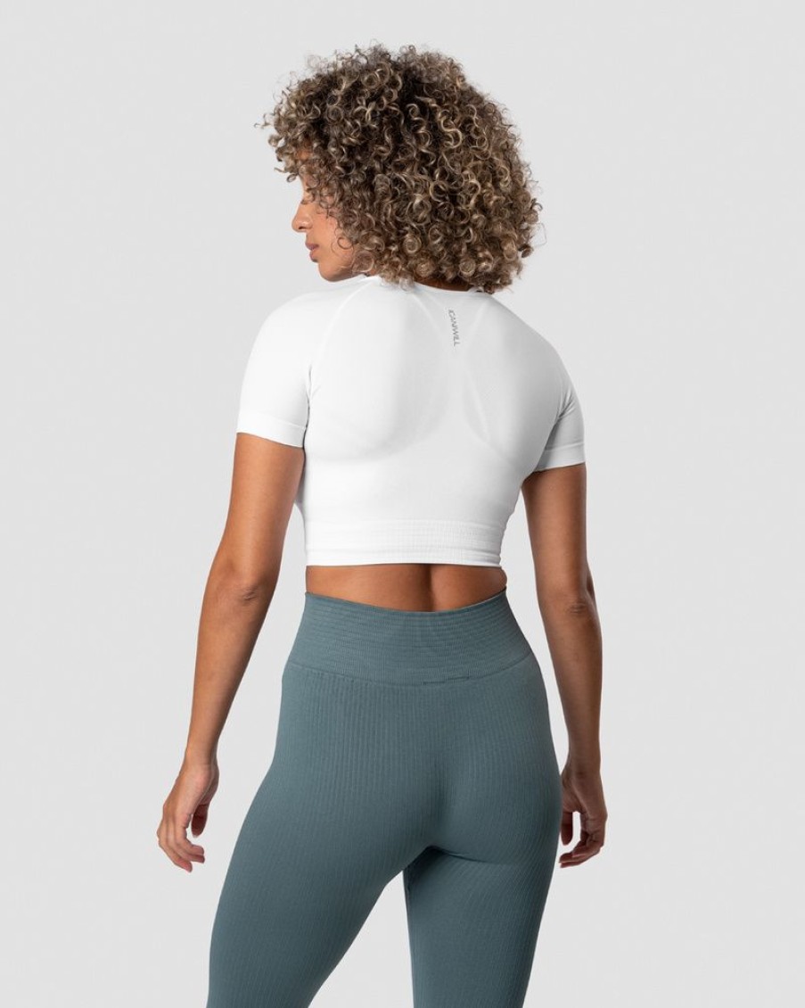 Dam ICIW Seamless | Define Seamless Cropped T-Shirt White Wmn