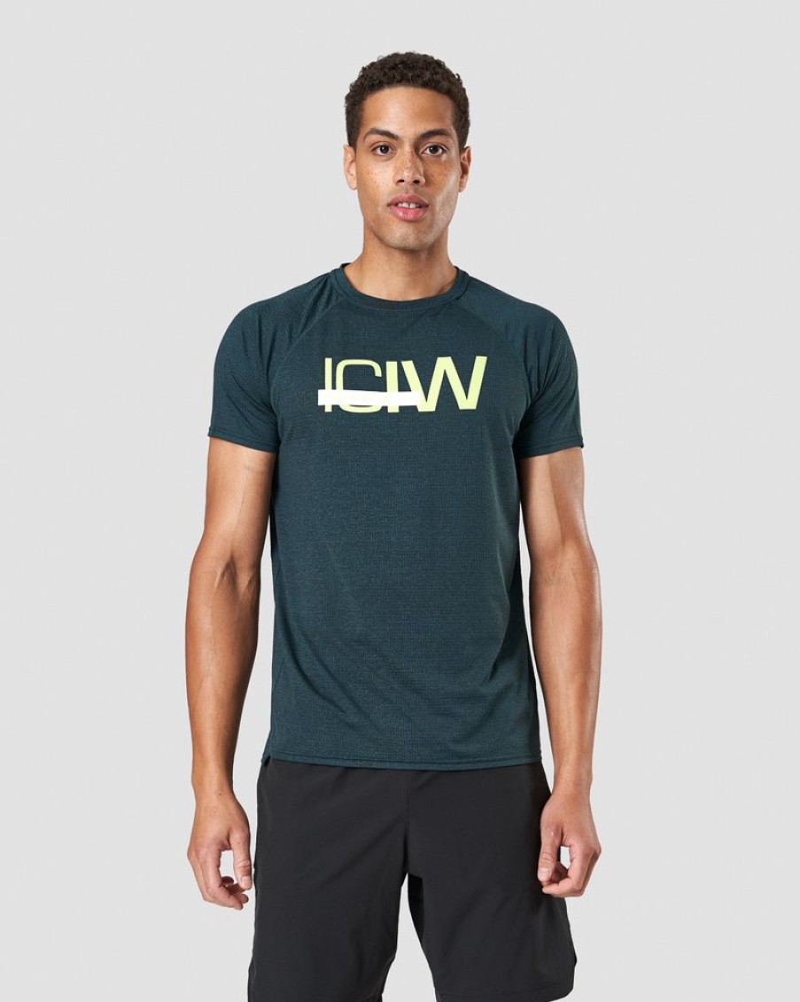 Herr ICIW T-Shirts | Training Mesh T-Shirt Vivid Green Melange Men