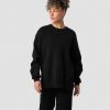 Dam ICIW Langarmat | Soft Knit Oversized Crewneck Black