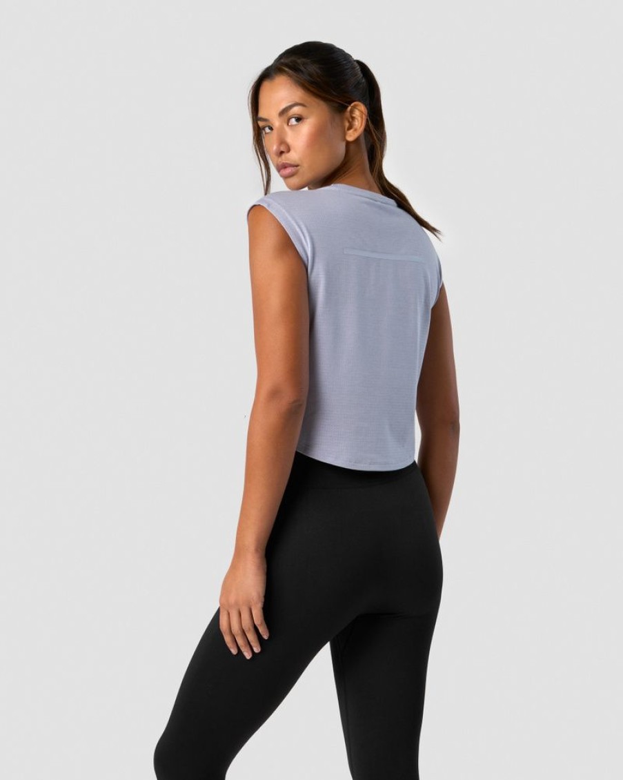 Dam ICIW Traningslinnen | Stride Cropped Tank Wmn Light Blue