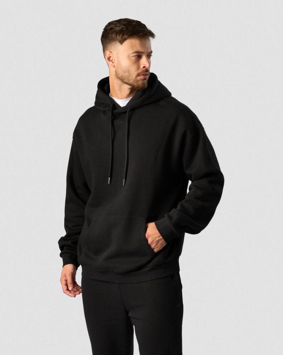 Herr ICIW Langarmat | Everyday Relaxed Hoodie Center Logo Men Black