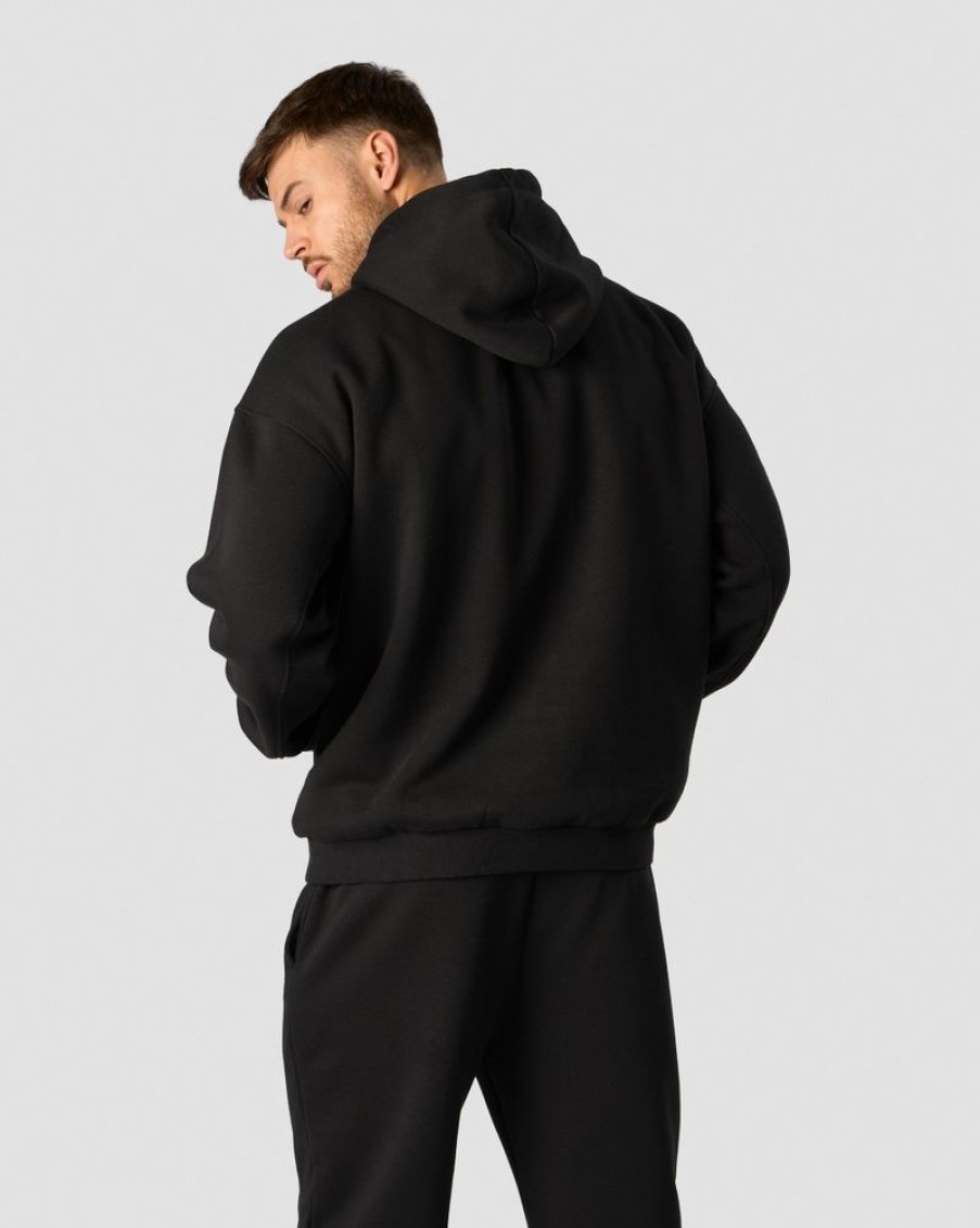 Herr ICIW Langarmat | Everyday Relaxed Hoodie Center Logo Men Black