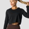 Dam ICIW Langarmat | Stride Cropped Long Sleeve Wmn Black