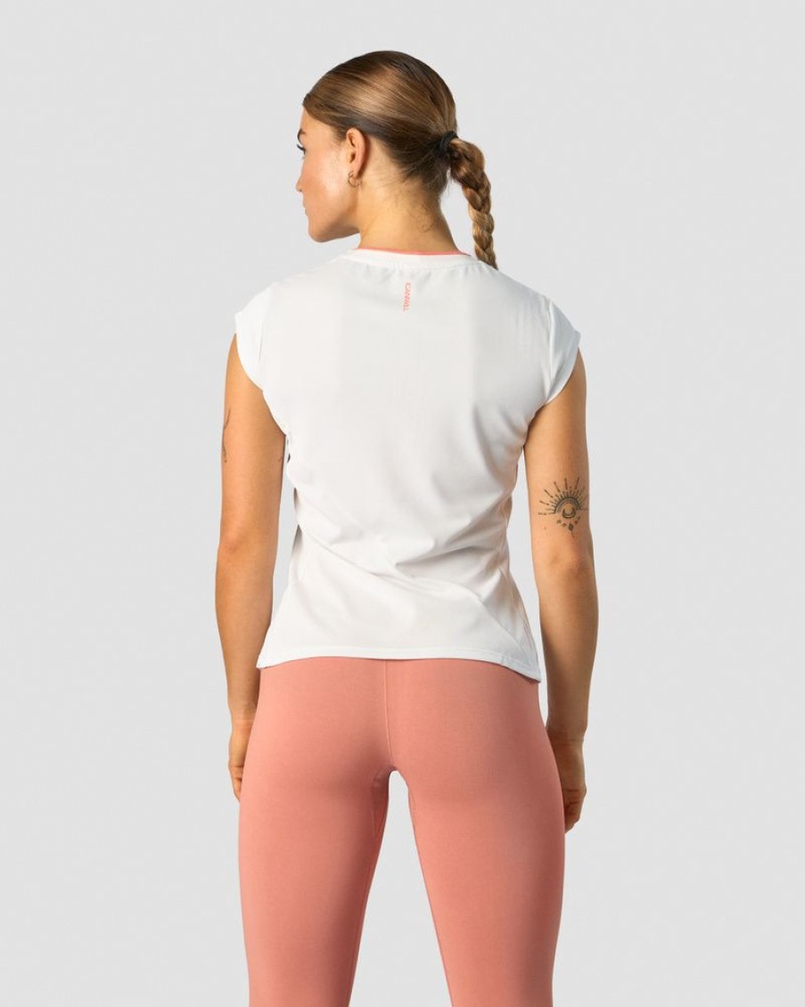 Dam ICIW T-Shirts | Training Pique Polo White/Coral Wmn