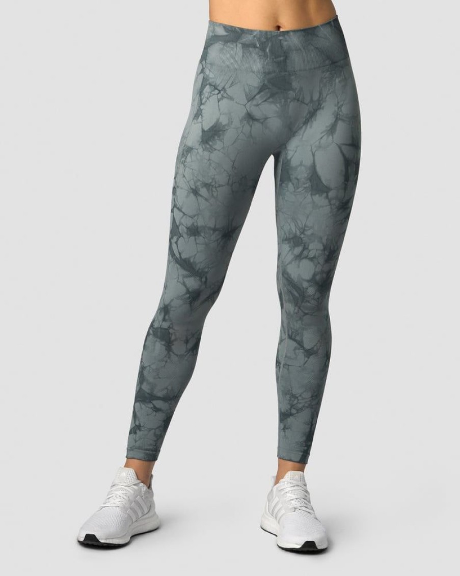 Dam ICIW Tights & Leggings | Define Seamless Tie Dye Tights Stormy Blue