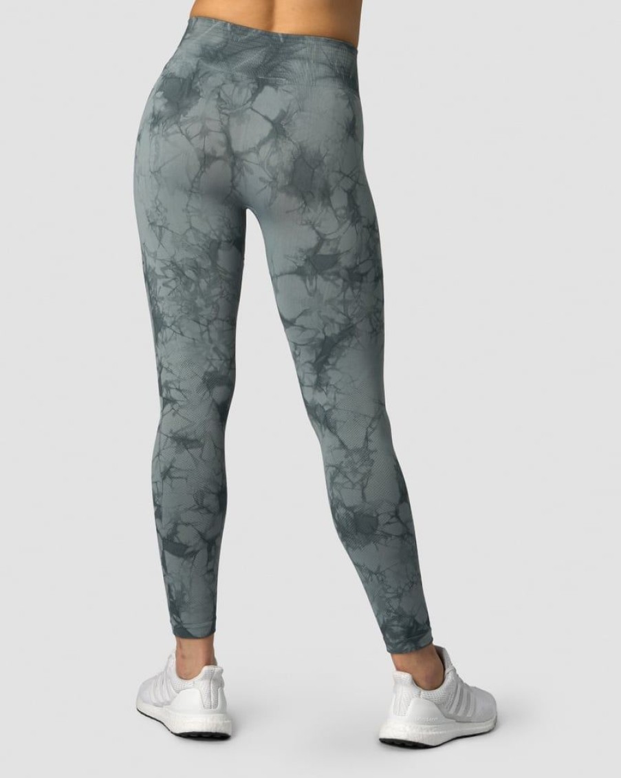 Dam ICIW Tights & Leggings | Define Seamless Tie Dye Tights Stormy Blue