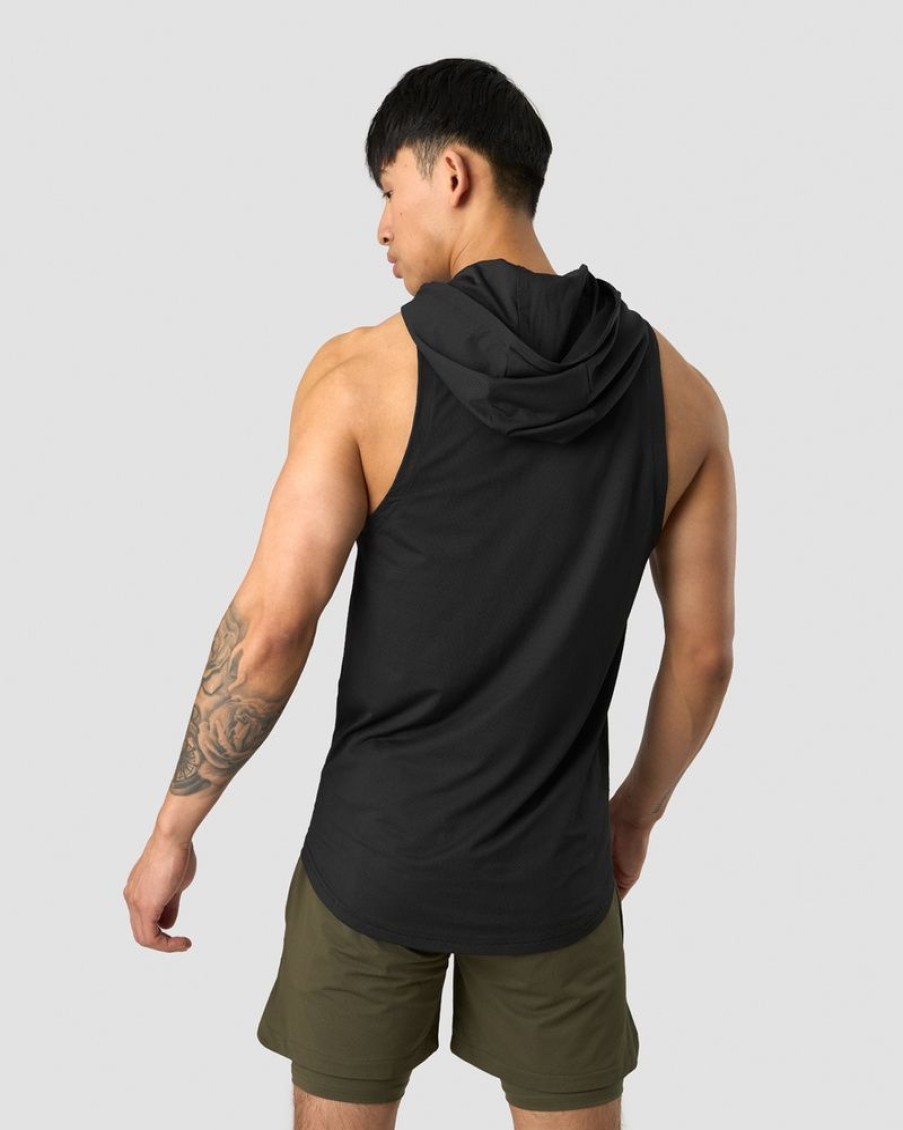 Herr ICIW T-Shirts | Stride Sleeveless T-Shirt Hoodie Men Black