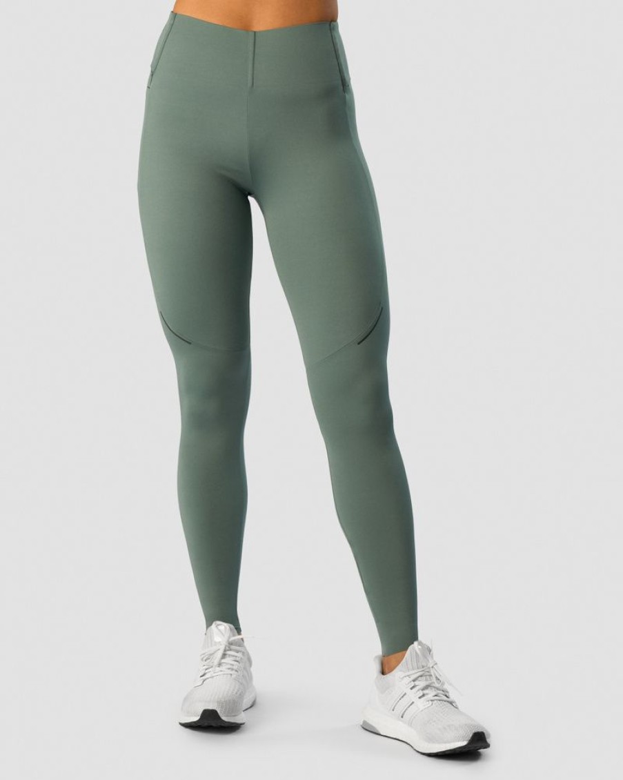 Dam ICIW Tights & Leggings | Charge Pocket Tights Wmn Sea Green