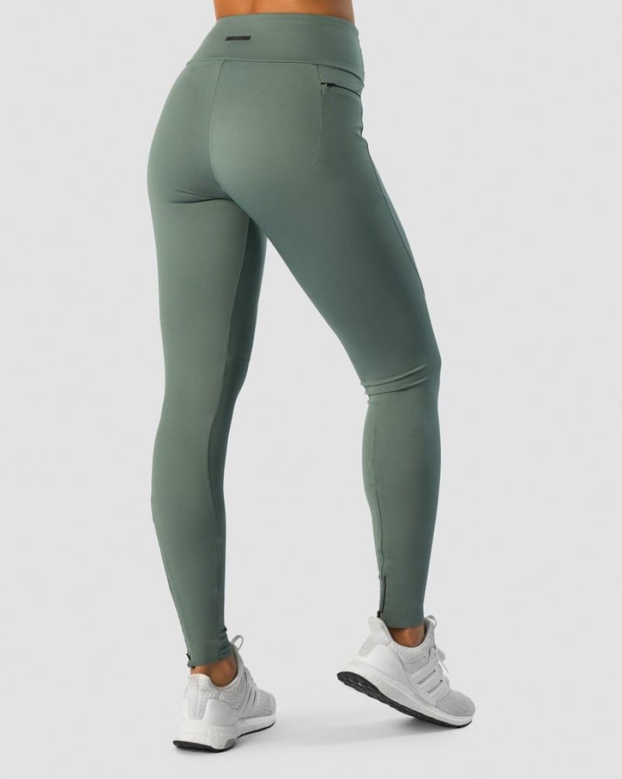 Dam ICIW Tights & Leggings | Charge Pocket Tights Wmn Sea Green