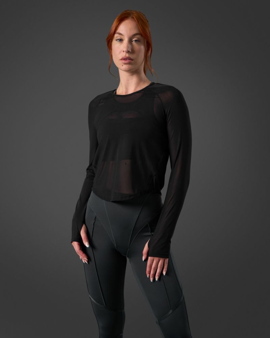 Dam ICIW Langarmat | Reboot Mesh Long Sleeve Black