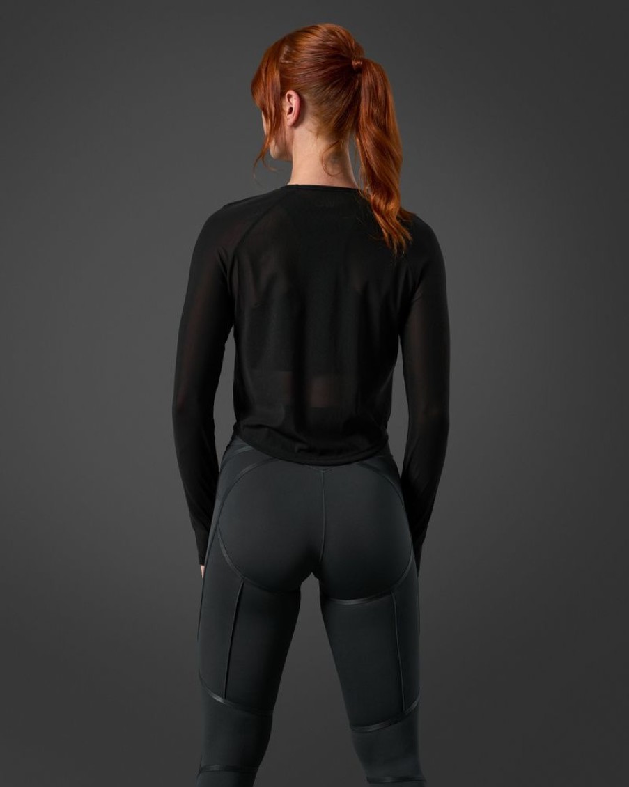 Dam ICIW Langarmat | Reboot Mesh Long Sleeve Black