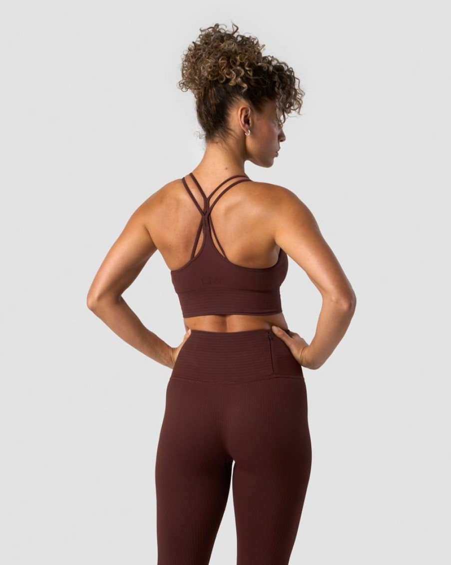 Dam ICIW Sport-Bh | Ribbed Define Seamless Sports Bra Warm Brown