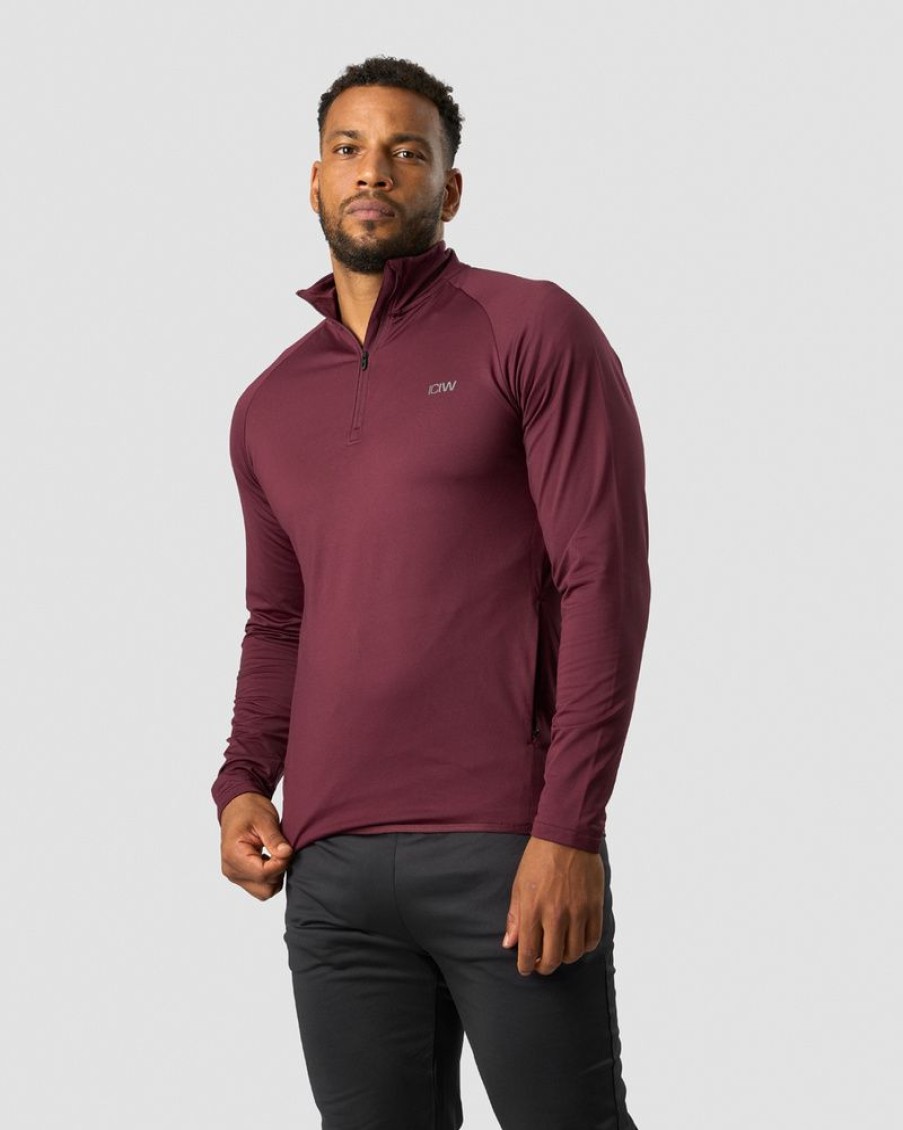 Herr ICIW Langarmat | Ultimate Training 1/4 Zip Burgundy