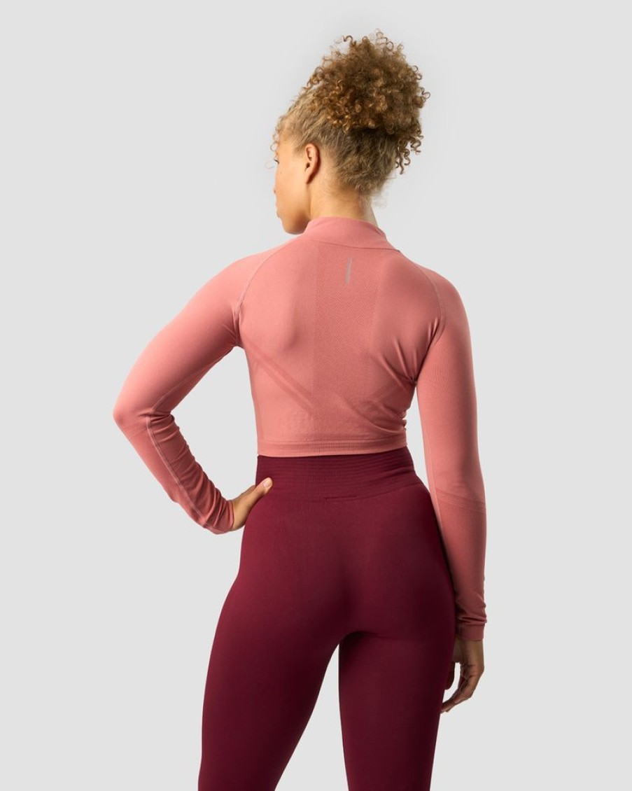 Dam ICIW Seamless | Define Cropped 1/4 Zip Dk Rose