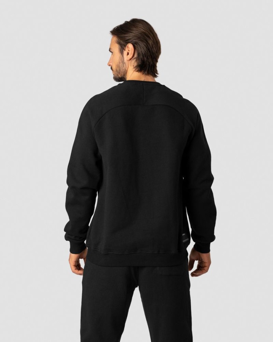 Herr ICIW Langarmat | Essential Crewneck Black Men