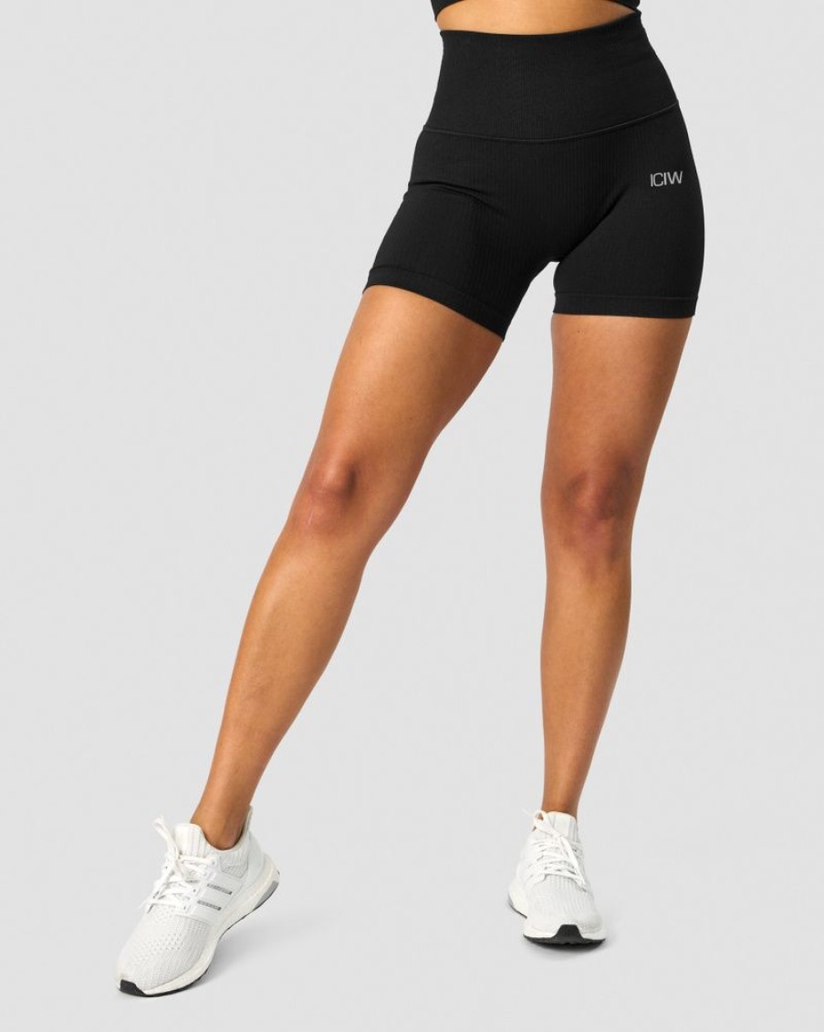 Dam ICIW Seamless | Ribbed Define Seamless Pocket Shorts Black