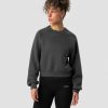 Dam ICIW Langarmat | Everyday Cropped Crewneck Dark Grey