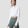 Dam ICIW Langarmat | Define Cropped 1/4 Zip Adjustable White