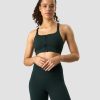 Dam ICIW Sport-Bh | Ultimate Training Zipper Sports Bra Deep Green