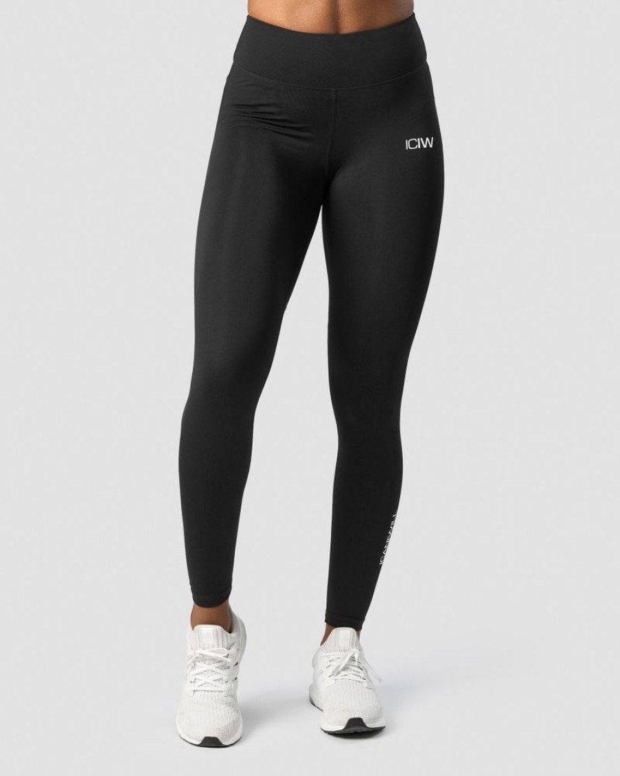 Dam ICIW Tights & Leggings | Scrunch V-Shape Tights Black