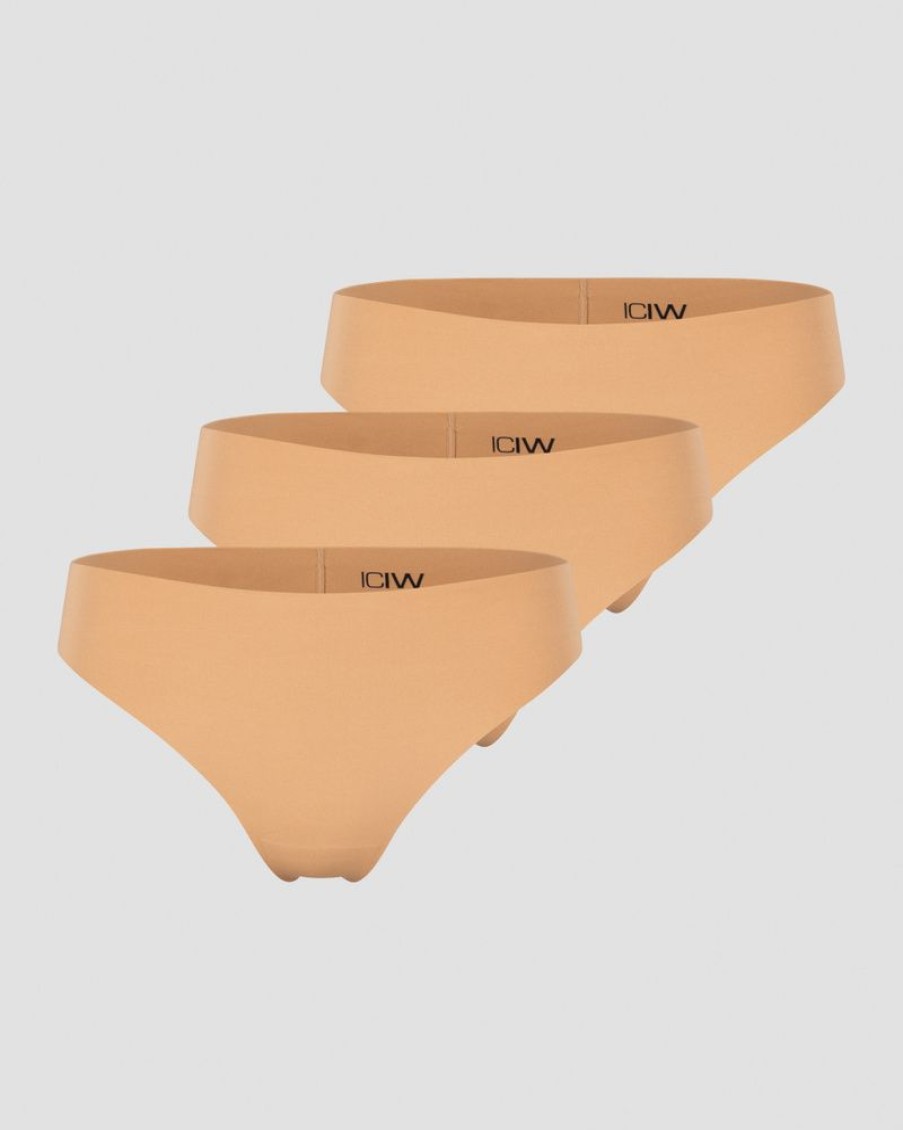 Dam ICIW Underklader | Soft Thong 3-Pack Almond