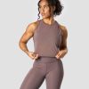 Dam ICIW Traningslinnen | Revive Mesh Cropped Tank Top Wmn Dusty Brown