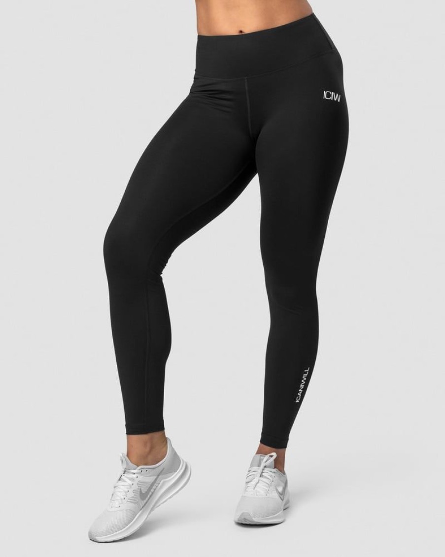 Dam ICIW Tights & Leggings | Scrunch V-Shape Tights Black