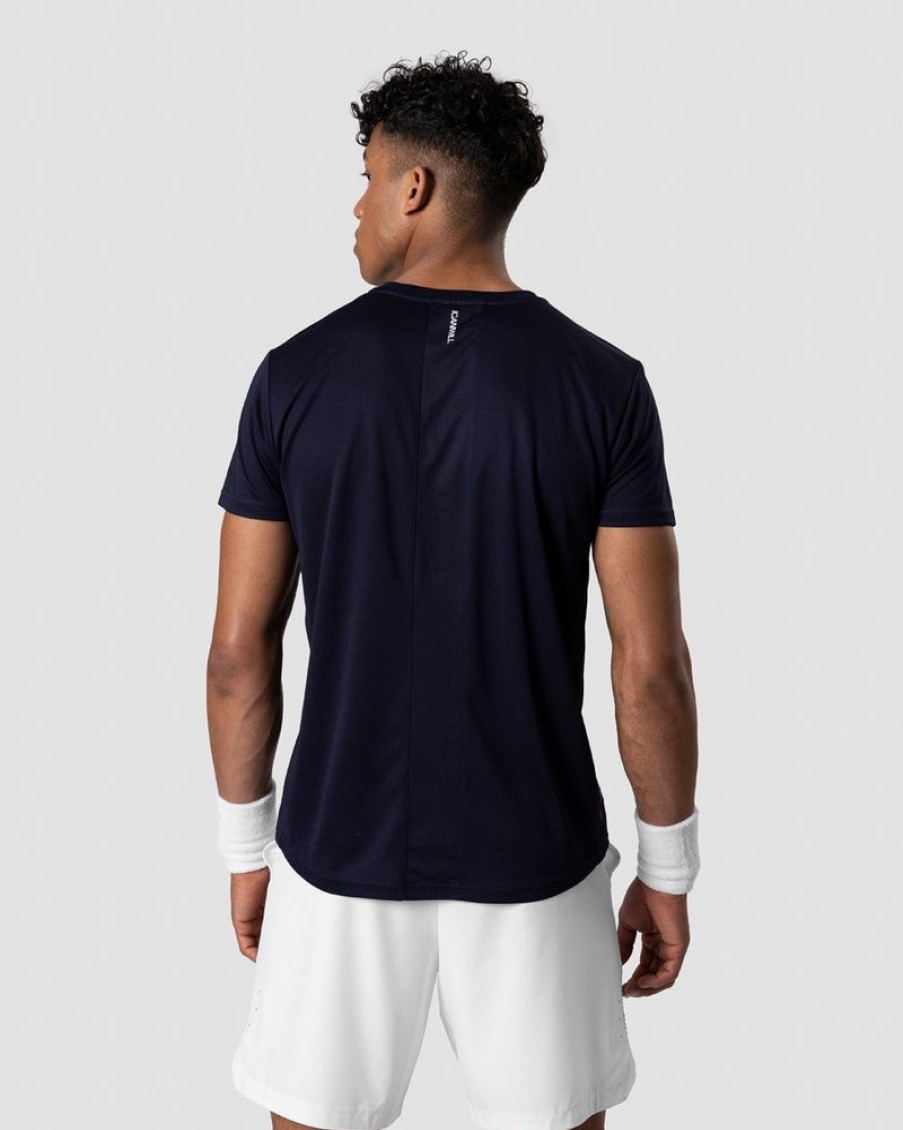 Herr ICIW T-Shirts | Training Stripe T-Shirt Navy Men