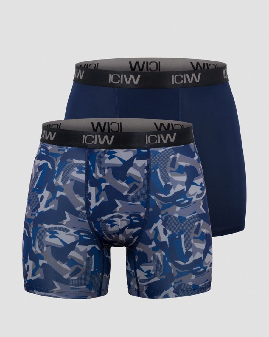 Herr ICIW Underklader | Sport Boxer 2-Pack Navy/Grey