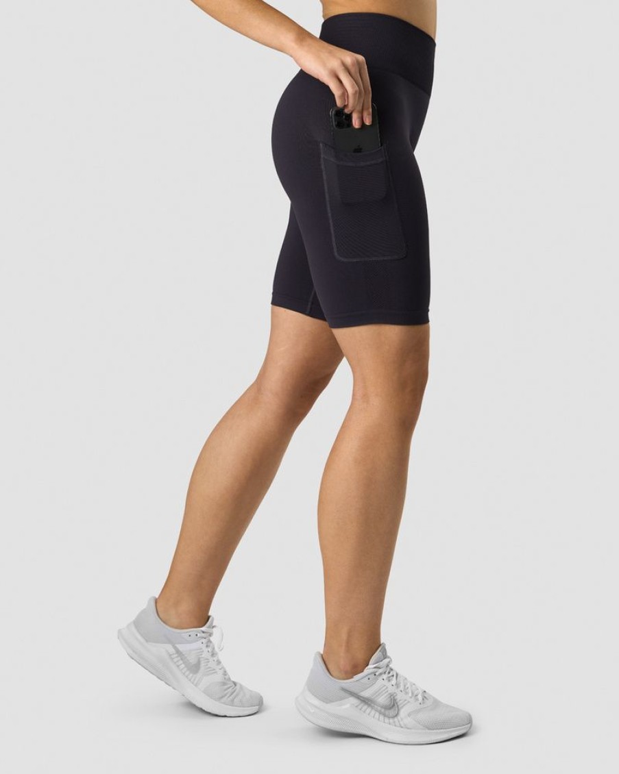 Dam ICIW Seamless | Define Seamless Pocket Biker Shorts Dk Graphite