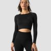 Dam ICIW Seamless | Define Seamless Ls Crop Top Black/Black