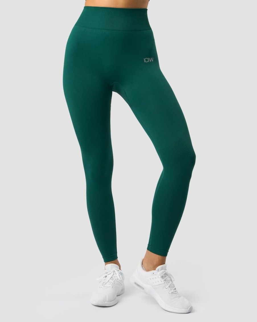 Dam ICIW Tights & Leggings | Define Seamless Tights Dark Green