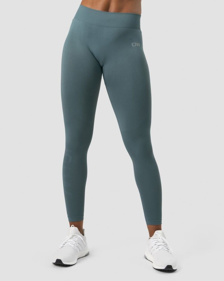 Dam ICIW Tights & Leggings | Define Seamless Tights Mid Waist Jungle Green