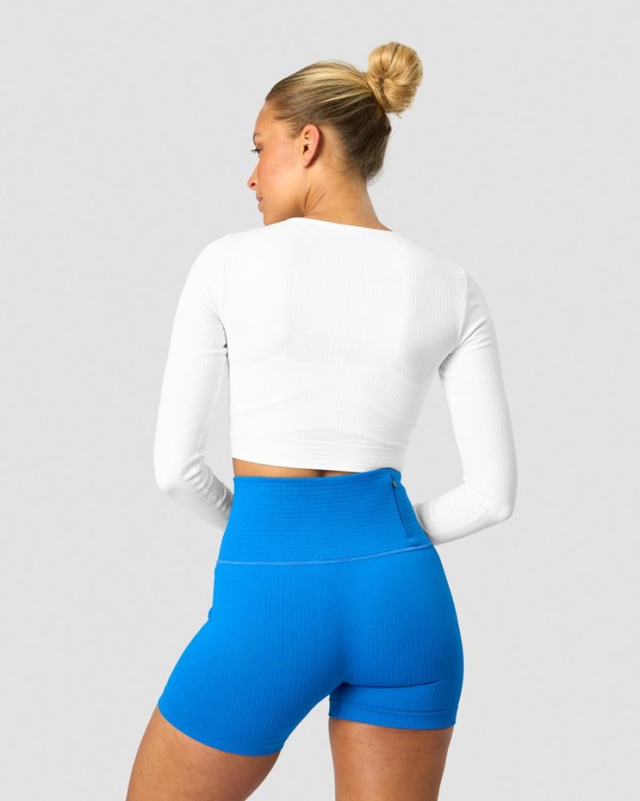 Dam ICIW Seamless | Ribbed Define Seamless Cropped Long Sleeve White